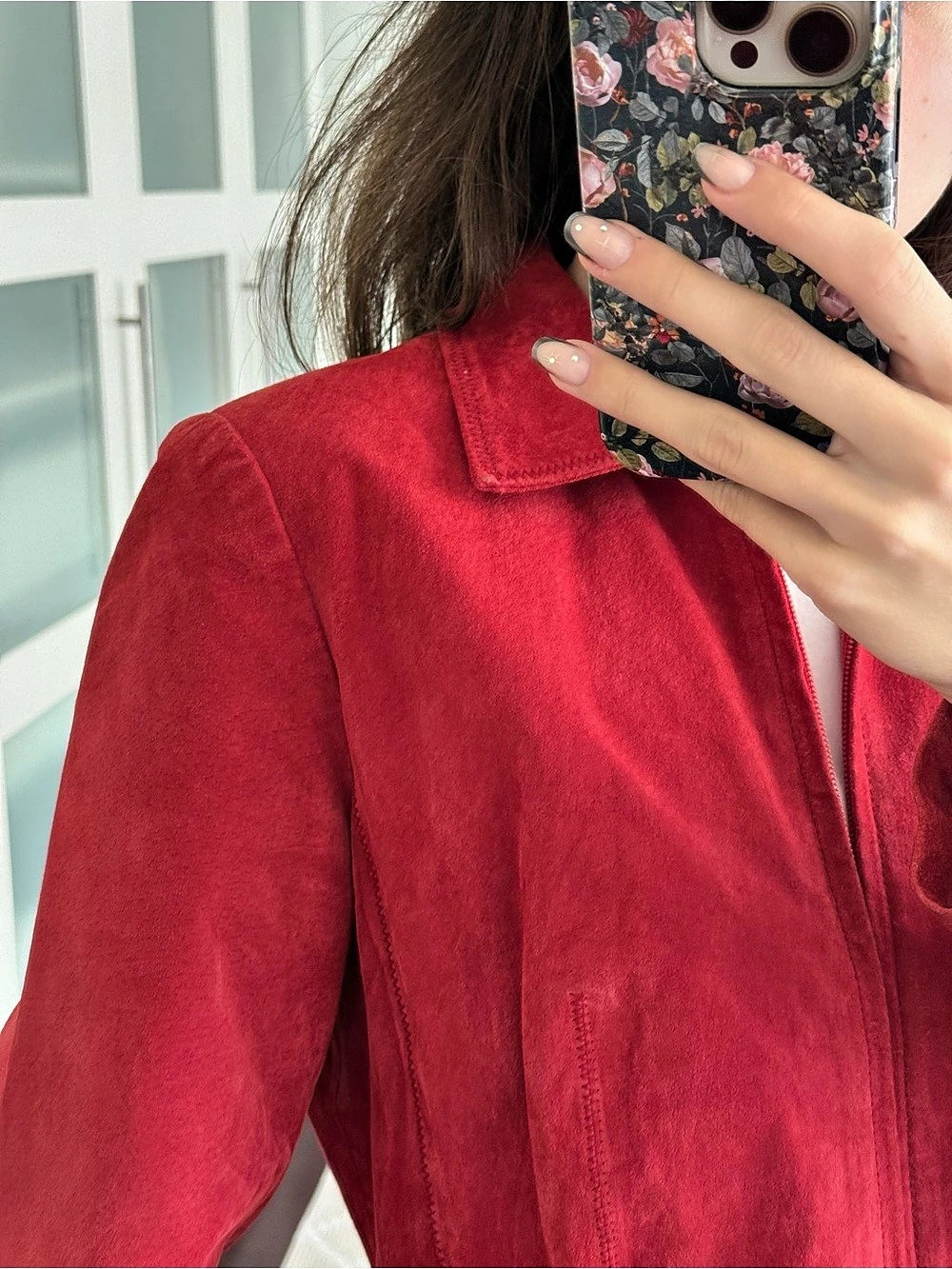 Red Suede Jacket - Picture 5 of 6
